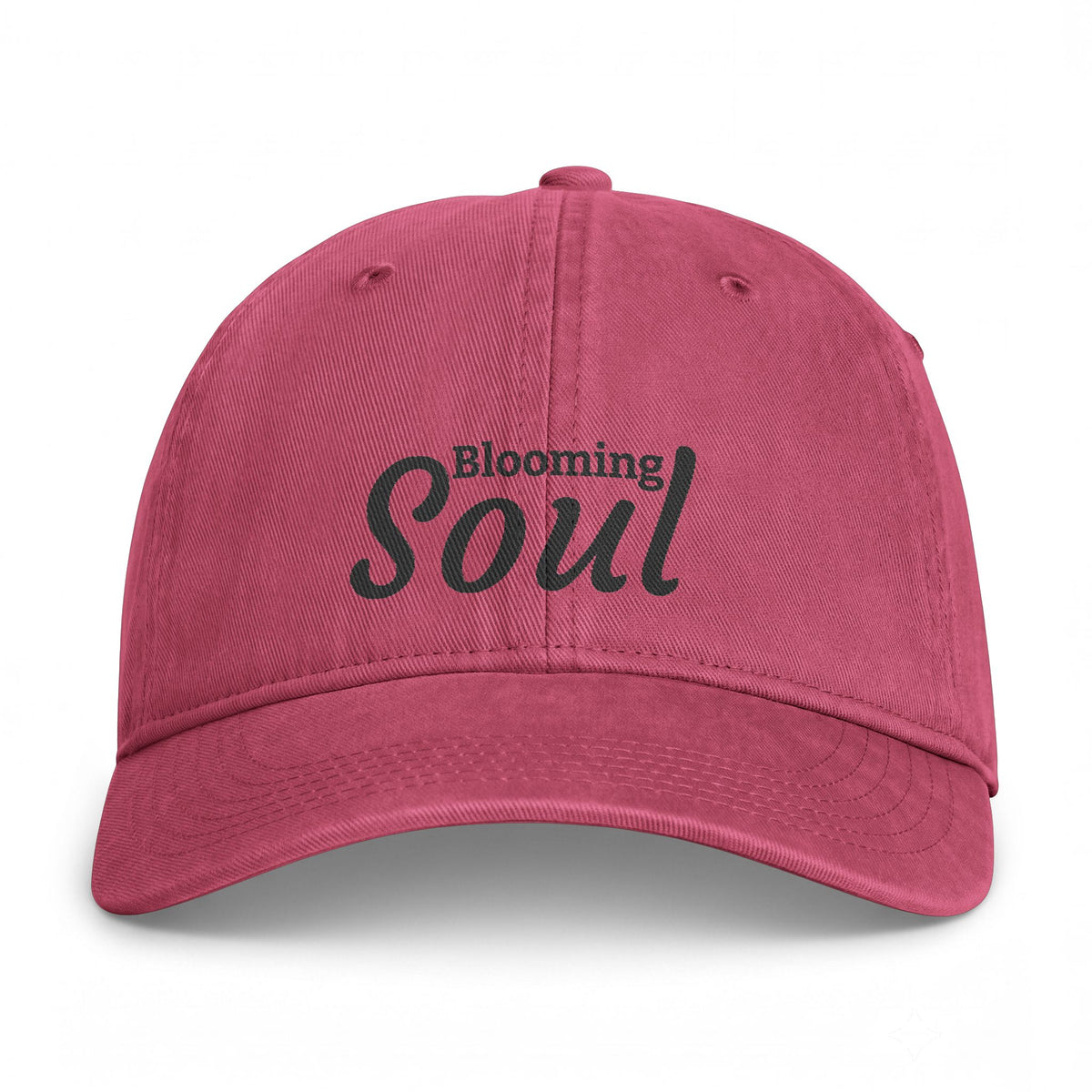 Blooming Soul Baseball Cap — Coastal Washed Hat with Script Logo