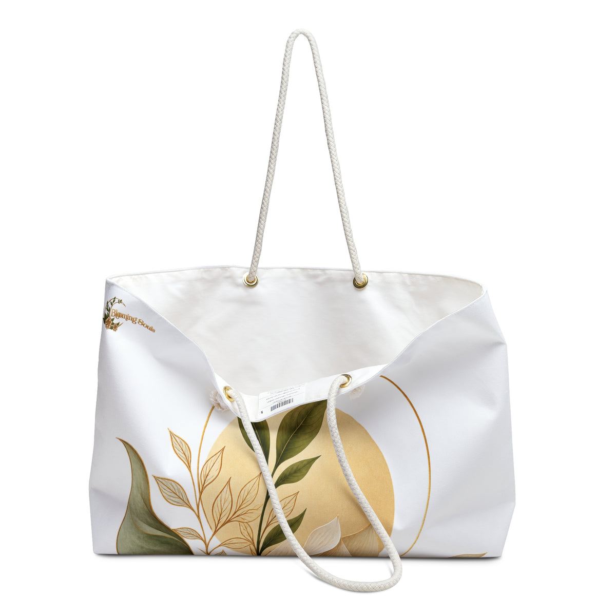Blooming Souls Botanical Weekender Bag | Earth Tone Floral Design