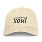 Blooming Soul Baseball Cap — Coastal Washed Hat with Script Logo