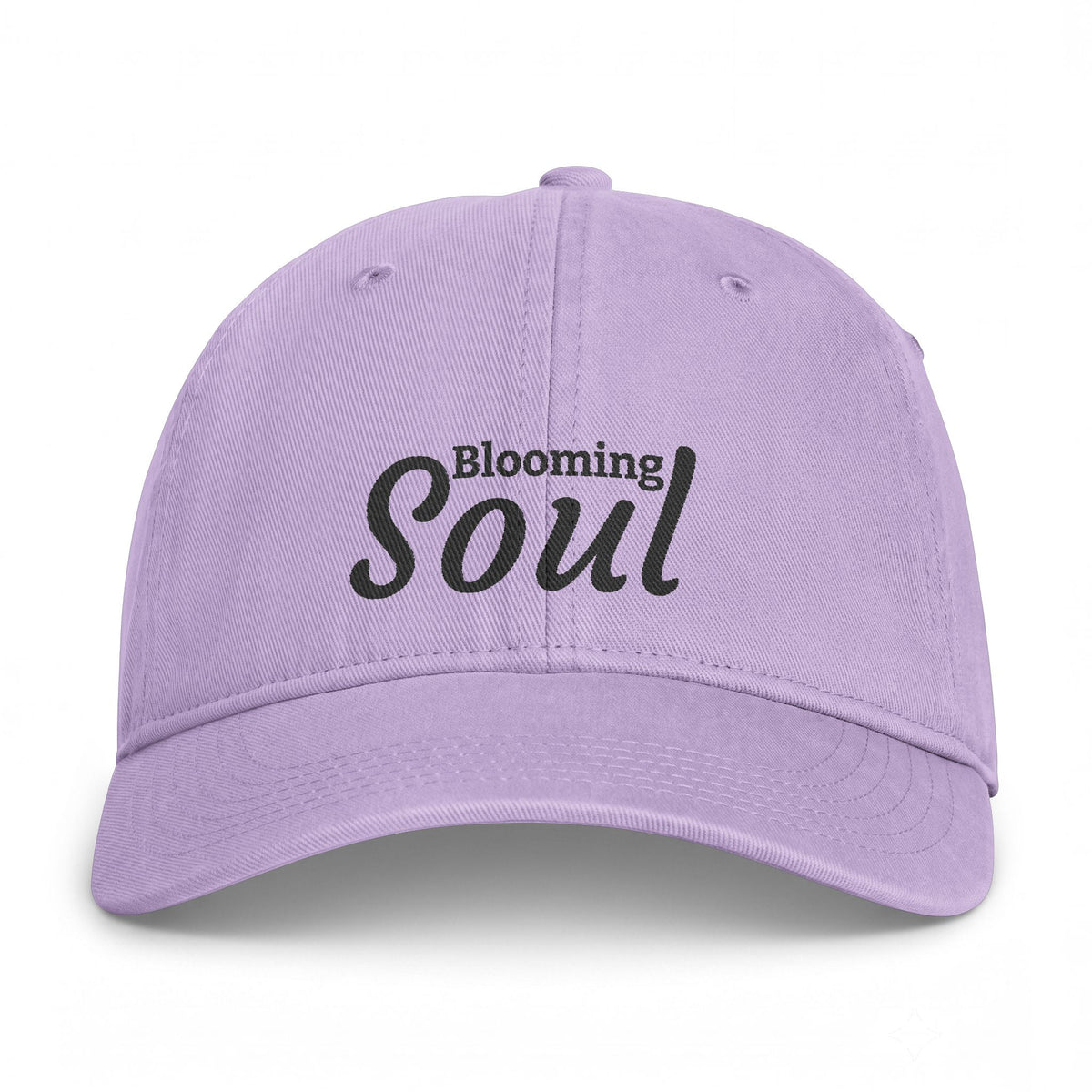 Blooming Soul Baseball Cap — Coastal Washed Hat with Script Logo